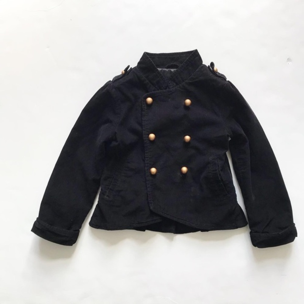 Babygap black corduroy light band jacket EUC 5T
